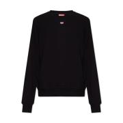 Diesel Svart Crewneck Logo Sweatshirt Black, Herr