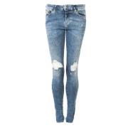 Diesel 34land Skinny Jeans - Medium Midja, Faded Blå Blue, Dam