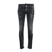 Dsquared2 Vintage Slim-Fit Distressed Jeans Black, Dam