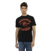 Dsquared2 California Tee - Stilfull Rundhalsad T-Shirt för Män Black, ...