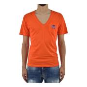 Dsquared2 Orange Herr Grafiskt Tryck T-Shirt Mod.S71GD0123S21600186 Or...