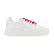 Dsquared2 Vita läderkanadensiska sneakers - Trendig modell White, Dam