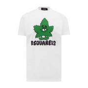 Dsquared2 Logo Print T-Shirt - L, Vit White, Herr