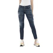 Dsquared2 Jennifer Skinny Jeans med färgstänk Blue, Dam