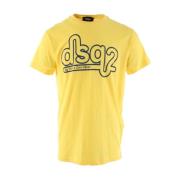 Dsquared2 Gul Cigarette Fit T-shirt för Män Yellow, Herr