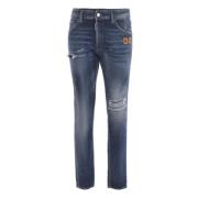 Dsquared2 Stiliga Straight Jeans för Kvinnor Blue, Dam