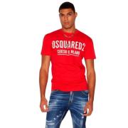 Dsquared2 Ceresio9 - Rojo, L - Bomull T-shirt i rött med Ceresio-logot...