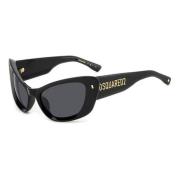 Dsquared2 Stiliga solglasögon med vintagekänsla Black, Dam