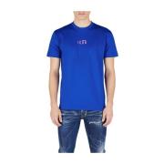 Dsquared2 Blå Bomull T-shirt med Mini Logo Blue, Herr