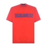 Dsquared2 Röda Regular Fit T-Shirts Red, Herr