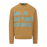 Dsquared2 One Life Crew-Neck Sweatshirt Yellow, Herr