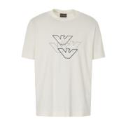 Emporio Armani Logo-Print Bomull T-Shirt White, Herr