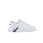 Emporio Armani Multifärgad Penselstreck Logo Sneakers - Storlek 38 Whi...