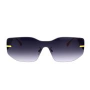 Fendi Glamorösa maskformade solglasögon med mörkblå gradientglas Yello...