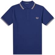 Fred Perry Slim Fit Twin Tipped Polo i French Navy / Ecru / Warm Stone...