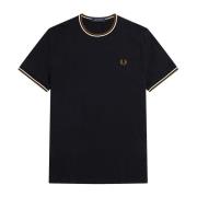 Fred Perry Twin Tipped Rundhalsad T-Shirt Black, Herr