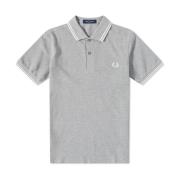 Fred Perry Modern Twin Tipped Polo Gray, Herr