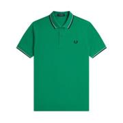 Fred Perry Grön Twin Tipped Bomullspolo Green, Herr