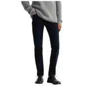 Gant Slim Velvet Hayes Byxor Blue, Herr