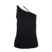 Givenchy Svart One-Shoulder Top med Dold Dragkedja Black, Dam