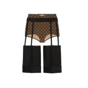 Gucci Ull silke cut-out shorts Black, Dam