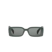 Gucci Kvinnors fyrkantiga solglasögon med grått acetatram Gray, Dam
