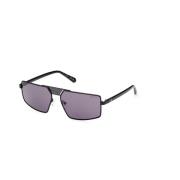 Guess Blank svart solglasögon med violett linser Black, Unisex