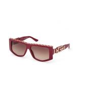 Guess Blank Bordeaux Solglasögon med Brun Spegel Red, Unisex