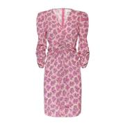 Isabel Marant Rosa Sidenklänning med V-ringning Pink, Dam