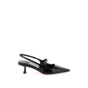 Jimmy Choo Svart Lackläder Slingback Pumps Black, Dam