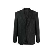 John Richmond Randig Enkelknäppt Blazer Black, Herr