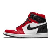 Jordan Retro High Satin Snake Chicago Kvinnors Sneakers Red, Dam