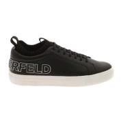 Karl Lagerfeld Svart Mesh Detalj Läder Sneakers Black, Herr