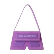 Karl Lagerfeld Houston Handväska Purple, Dam