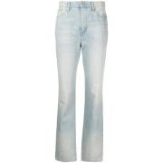 Kenzo Japanska högmidjade straight-leg jeans Blue, Dam
