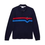 Lacoste Regular Fit Polo Made in France med Tricolor Ränder Blue, Herr