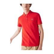 Lacoste Röd Slim Fit Polo Tröja Red, Herr