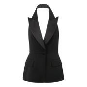 Max Mara Elegant Sleeveless Top Black, Dam