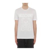 Moschino Vita T-shirts och Polos för Män White, Herr