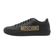 Moschino Låg Topp Svart Tan Sneakers Black, Herr