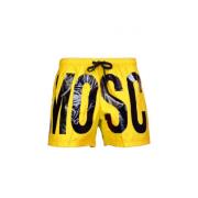 Moschino Gula badshorts med tryckt logotyp Yellow, Herr