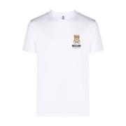 Moschino Logo-Print Vit T-Shirt och Polo White, Herr