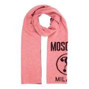 Moschino Multifärgad Dubbel Frågetecken Ullsjal Pink, Dam