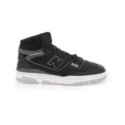 New Balance Snygga Läderbasketinspirerade Sneakers Black, Herr