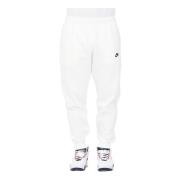 Nike Bekväma Sweatpants med Logobroderi White, Unisex