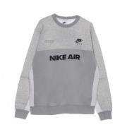 Nike Air Brushed-Back Crewneck Sweatshirt Gray, Herr