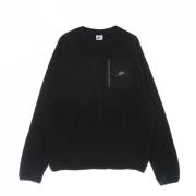 Nike Polar Fleece Crewneck Sweatshirt Black, Herr