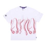 Octopus Man Outline Tee - Streetwear Kollektion White, Herr