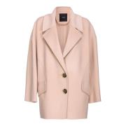 Pinko Single-Breasted Coats Beige, Dam