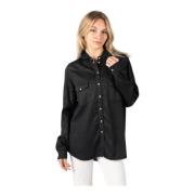 Pinko Klassisk Knappad Skjorta Black, Dam